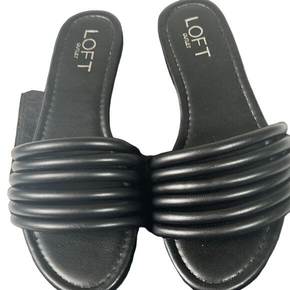 NEW Ann Taylor Loft black sandals size 6 - Picture 1 of 6